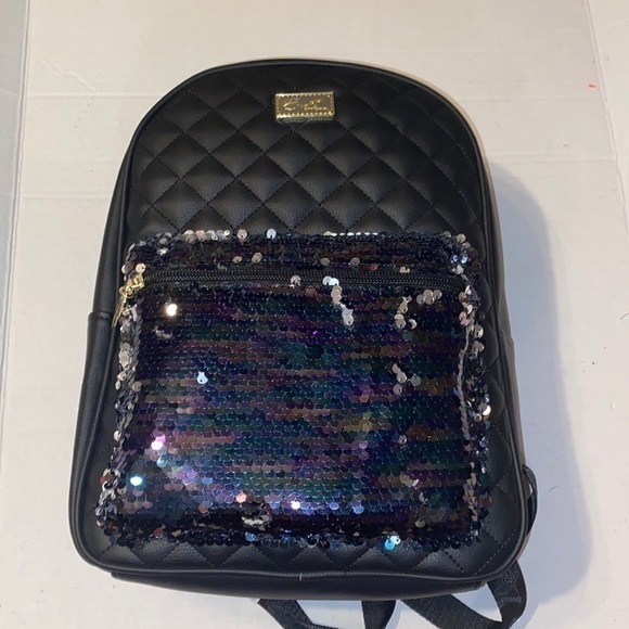 Betsey Johnson black backpack purse - Picture 1 of 10